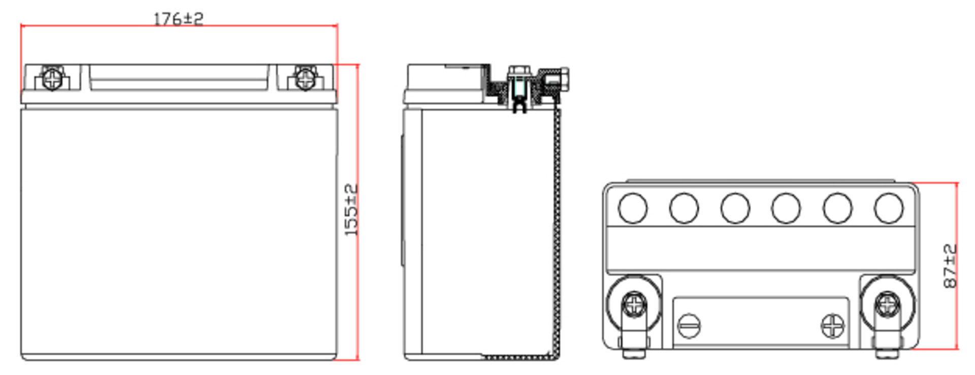 Batterie NITRO HVT 01 SLA AGM geschlossen Harley OE 65 – Bild 2