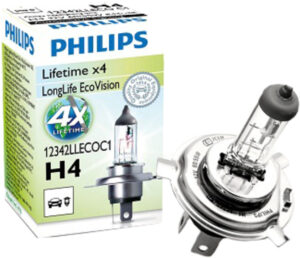 Halogenlampe H4 12V 60/55W LongLife EcoVision | Philips 12342LLECO