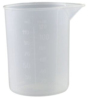 MESSBECHER 120 ML MIT SKALA, TRANSPARENT