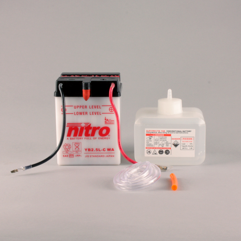 Batterie NITRO NB2.5L-C WA offen mit Säurepack