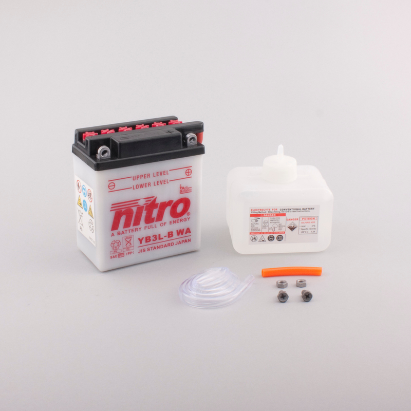 Batterie NITRO NB3L-B WA offen mit Säurepack
