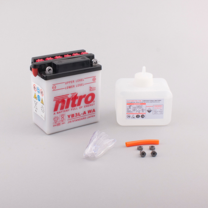 Batterie NITRO NB3L-A WA offen mit Säurepack
