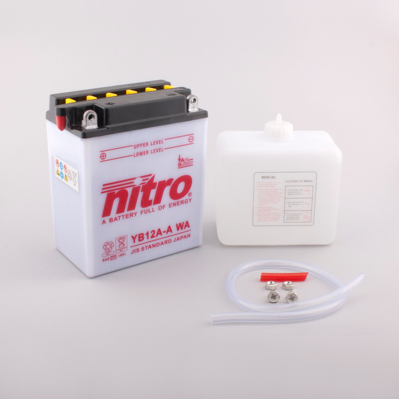 Batterie NITRO NB12A-A WA offen mit Säurepack