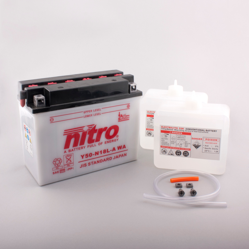 Batterie NITRO N50-N18L-A WA offen mit Säurepack