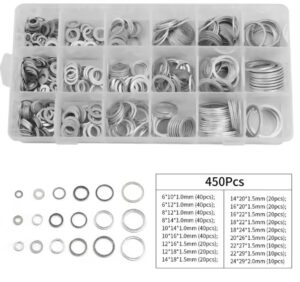 Aluminium Flachdichtung Set rund 450 Stk.